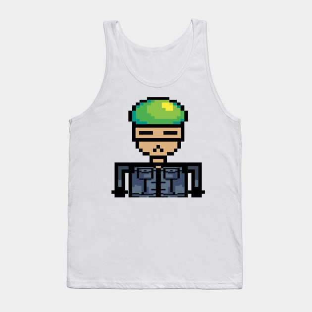 Bored Robo Punk#7 Tank Top by JeanPixel